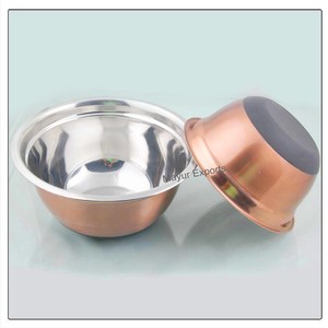 Tazón de Acero Inoxidable Pulido Ecológico de Alta Calidad, Antiderrames, con Base de Silicona y Borde Ancho para Servir Alimentos en la Cocina - Product Image 1
