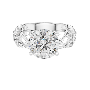 Bague pour femme en diamant de laboratoire rond de 3,58 carats, VVS-VS EF CVD, or 18 carats, 14 carats, 10 carats et argent 925, or rose, or jaune, or blanc - Product Image 3