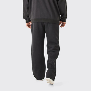 Pantalon pour homme délavé surdimensionné personnalisé avec logo personnalisé Pantalon de survêtement homme lourd 100% coton polaire jambe droite avec poches latérales - Product Image 2