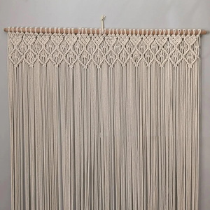 Vente chaude Boho Décoration Murale Macramé Porte Rideau Taille Personnalisée et Couleur Salon Macramé Cordon Rideaux à Bas Prix - Product Image 3