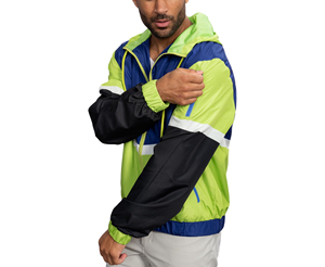 Service OEM ODM Veste coupe-vent à capuche pour homme Vestes de pluie Logo personnalisé Veste coupe-vent pour homme Veste de pluie d'extérieur pour homme - Product Image 6