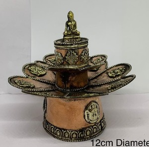 Fleur de Lotus Brûleur d'encens en cuivre Produit d'artisanat en métal - Product Image 1