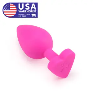 Mainan dewasa penyumbat bokong Anal silikon berbentuk hati kualitas Premium gudang AS untuk pria wanita pelatih Anal