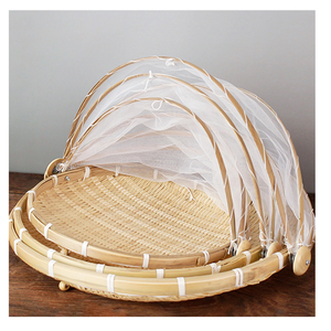 Cubierta de bambú para comida diseñada como una bandeja para aventar, artesanía tradicional vietnamita que mantiene alejados a los insectos - Product Image 5