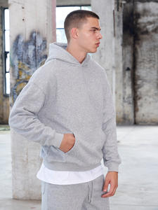 Sweat à capuche pull-over en coton uni ensemble sweat-shirt à capuche pour hommes Meilleures ventes - Product Image 5