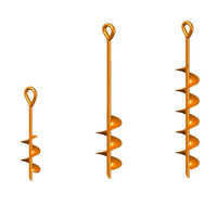Outils de jardinage, outils de travaux de construction, tarière à terre, outils de forage à bon prix, tarière de couleur rouge pour utilisation en forage de terre