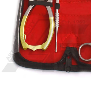 Tondeuses professionnelles en or 4 PS 16 cm en acier inoxydable massif ciseaux à ongles en porte-à-faux luxueux manucure pédicure ensemble boîte - Product Image 4