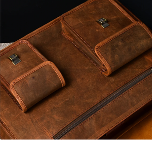 Bolsa de abogados, bolsa de cuero de grano completo, bolsa de trabajo, angustia, mensajero computadora Sling Regalos para Él Maletín de cuero Hombre - Product Image 3