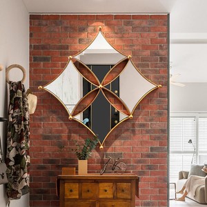 Premium Metal Wall <b>Mirror</b> Modern Luxury Decorative Accent Stylish Frame for Living Room <b>Bedroom</b> Dressing Room Home Decoration - Product Image 3