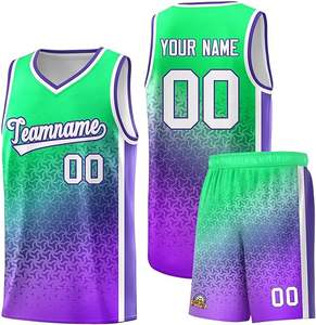 Camisetas de baloncesto de moda para hombre uniformes de poliéster personalizados transpirables directos de fábrica al por mayor sublimación industria deportiva - Product Image 6