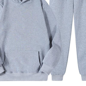 Survêtement décontracté 2024 de haute qualité, séchage rapide, respirant, léger, couleur unie, 100 % coton, pull à manches longues, taille élastique - Product Image 3