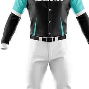 Uniforme de Béisbol de Diseño Moderno y Estilo Nuevo, Uniforme de Béisbol de Color Sólido de Primera Calidad para Venta en Línea - Product Image 3