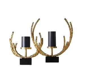 Attrayant Moderne Sculpture Bougeoir Éclairage Stand De Mariage & Événements Décoratif Chandeliers Stand Or De Luxe Top Tendance - Product Image 2