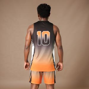 Customized Design Breathable Anti-Bacterial Plus <b>Size</b> Digital Print <b>Basketball</b> Kit Sports Uniform Sets 100% Polyester Unisex - Product Image 3