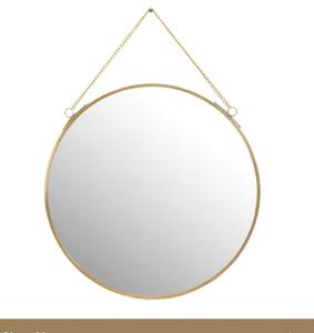 Miroir mural élégant pour la décoration de la maison, de l'hôtel et de la salle de bain, miroir d'art mural décoratif de couleur blanche, design moderne, miroir mural en verre en métal - Product Image 3