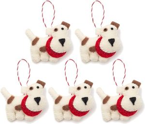 <b>Felt</b> Dog Ornaments for Christmas Tree Christmas Tree Decorations, Hanging Christmas <b>Garland</b>, Holiday Mobiles, - Product Image 1