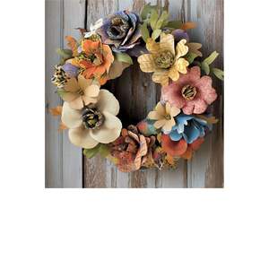 Rustic Metal Floral <b>Wreath</b> Wall <b>Decor</b> Antique Iron Flower Hanging Ornament Wholesale Home <b>Decorative</b> Metal Art Wall <b>Wreath</b> - Product Image 4