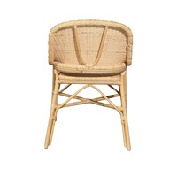 Fauteuil en rotin tressé naturel simple et moderne pour chambre à coucher, salon, salle à manger, mobilier de salon extérieur
