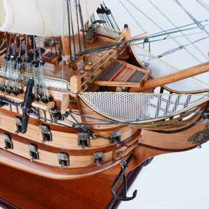 HMS Victory Large 80cm Handcrafted Cedar <b>Wood</b> Craft Nautical Straight Sails Wall <b>Sign</b> Painted Home Decor Personalized Gift Item - Product Image 4