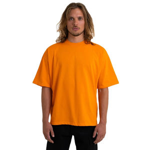 Camiseta de punto transpirable de talla grande con estampado de logotipo personalizado de alta calidad, camisetas de estilo informal Hip Hop con hombros caídos - Product Image 1