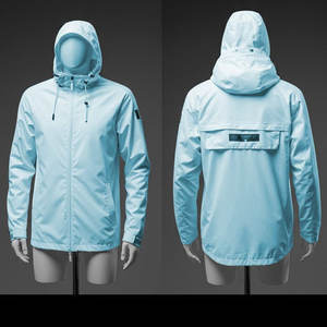 Veste coupe-vent imperméable à coquille souple tissée pour l'extérieur avec logo personnalisé pour hommes vente en gros - Product Image 5