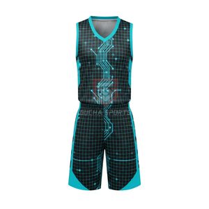Maillot de basket-ball personnalisé avec peinture rouge et noire artistique, sublimation, séchage rapide, maille, pour hommes, jeunes, équipe, fabricant de shorts - Product Image 4