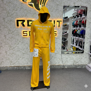Créez Votre Style : Survêtement Homme Haute Qualité Rexfit – Ensemble Sportif Streetwear avec Sweat à Capuche Entièrement Zippé et Pantalon de Jogging Effet Usé - Product Image 1
