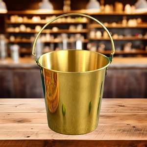 Wholesale Stainless Steel Gold Pail <b>Bucket</b> for Juice, <b>Wine</b> & Cocktail <b>Cooling</b> Bulk Barware Accessory Party Hotel Restaurant Use - Product Image 4
