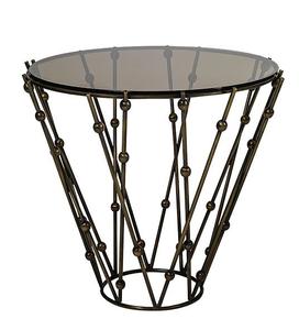 Diseño atractivo Decoración para el hogar y el hotel Mesa auxiliar con marco de metal con tapa de vidrio Muebles de sala Mesa auxiliar al precio más bajo - Product Image 4