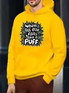 Sudadera con Capucha de Poliéster para Hombre con Estampado 'Take a Puff', Sudadera con Capucha de Manga Larga, Tejido de Punto con Ligero Estiramiento - Product Image 6