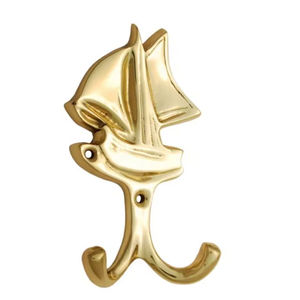 Crochet mural double en alliage de zinc vintage robuste - Product Image 1