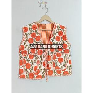 Handmade Vintage Quilted Jacket for Women New Style <b>Boho</b> Coat Front Open Kimono Stripe Piping Cotton Unique <b>Boho</b> Gift for Women - Product Image 1