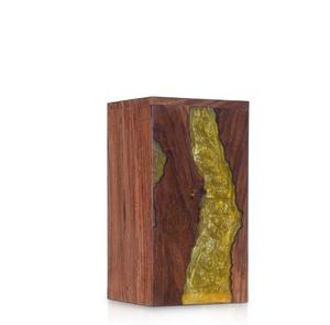 Cremation <b>Urns</b> for Human Ashes Yellow Shadow Resin Epoxy Wood <b>Urns</b> for Solid Threaded Lid Funeral <b>Pet</b> Ashes <b>Urn</b> - Product Image 2