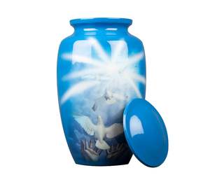 Urna de cremación hecha a mano para cenizas humanas para entierro funerario personalizado grande para cenizas Urna hecha a mano para cenizas de perros - Product Image 3