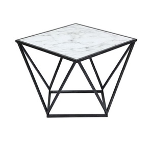 Table basse de finition antique de conception populaire luxueuse ensemble avec dessus en verre pièce maîtresse de meubles modernes Table imbriquée maison - Product Image 5