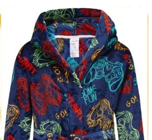 Jersey impermeable para niños, ropa de calle con estampado polar, Sudadera con capucha y abrigo, ropa de fábrica de estilo occidental liso - Product Image 3