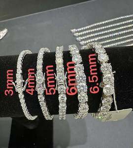 Colgante de Plata de Ley 925 con Moissanita VVS de 5 mm, Corte Princesa, Estilo Hip Hop, con Probador de Diamantes - Product Image 4