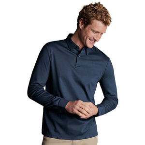 Camisa de Manga Larga para Hombre, Hecha a Medida, al por Mayor, Corte Clásico, Transpirable, 100% Algodón, Estilo Informal, Color Azul Petróleo - Product Image 1