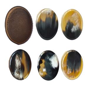Posavasos de mesa elegantes hechos de auténtico Material de cuerno de búfalo Posavasos de cuerno de buey personalizable con acabado de alto brillo para regalos - Product Image 3