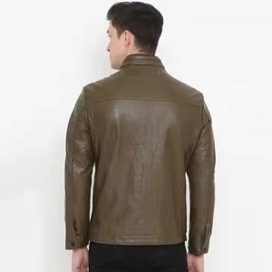 Veste d'hiver en cuir véritable teint en marron de haute qualité, mode chaude et chauffante, veste de gros - Product Image 3