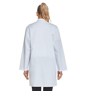 Blouse de laboratoire à boutons pour femmes, LOGO personnalisé, uniformes hospitaliers professionnels unisexes en coton et polyester, blouse de laboratoire blanche pour médecins - Product Image 3