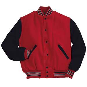 Heavyweight Wool Varsity Jacket with Leather Sleeves Custom College Team Letterman CollegeBaseballjacket for men DDP Shipping - Product Image 5