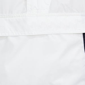 เสื้อแจ็คเก็ตกันลมผู้ชาย OEM สีขาวดำล้วน ผ้าโพลีเอสเตอร์คุณภาพสูง ทรงโอเวอร์ไซส์ แบบซิป - Product Image 6