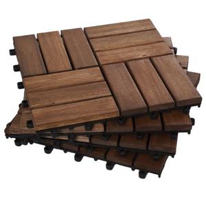 Dalles de terrasse extérieures contemporaines en bois d'acacia du Vietnam, durables, imperméables, antidérapantes, emboîtables, 300x300mm, écologiques, certifiées FSC - Product Image 5