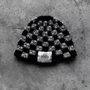 Gorro de Invierno de Alta Calidad para Hombre, Gorro de Punto con Pedrería, con Logotipo Personalizado, Precio al por Mayor, Estilo Personalizado OEM, Moda 2026 - Product Image 4