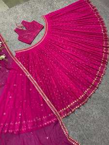 Nueva llegada última moda Lehenga Choli para ropa India ropa india y paquistaní con borde de encaje precio bajo - Product Image 5