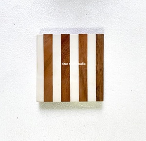 Posavasos de regalo para boda, alfombrillas de resina de madera, almohadillas redondas para el hogar, Hotel, resina epoxi redonda natural, accesorios de cocina de madera de acacia - Product Image 1