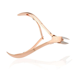 Coupe-ongles professionnel en acier inoxydable rose doré de luxe, prix d'usine, logo personnalisé, ouverture large pour les ongles épais, beauté - Product Image 2