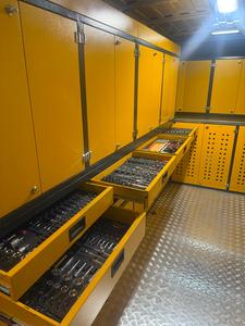 Étagère de rangement pour voiture et fourgonnette OEM DETAY à 30 tiroirs, durable, avec revêtement en poudre électrostatique, structure démontable pour le rangement en véhicule - Product Image 4