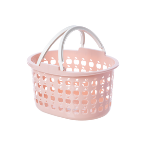 Panier de rangement ovale en PP 3205 avec doubles poignées et trous d'aération à motif pomme, organisateur en plastique robuste et polyvalent - Product Image 4